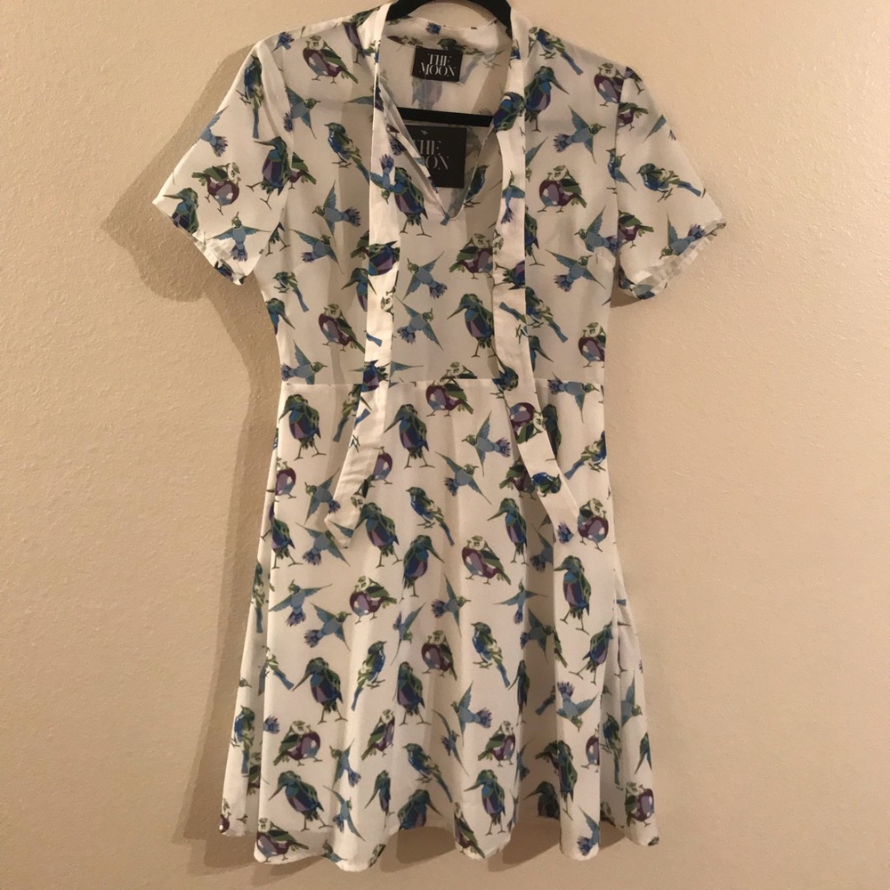 NWT Moon Bird Print Dress